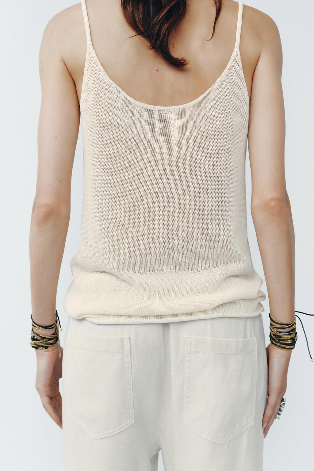 KNITTED STRAPPY TOP - Zara фото 24