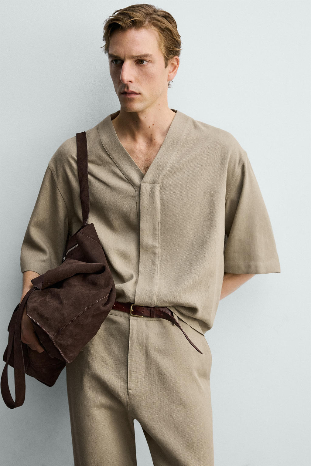 CAMISA RELAXED FIT VISCOSA - C??AMO / Vis?n - Zara фото 5