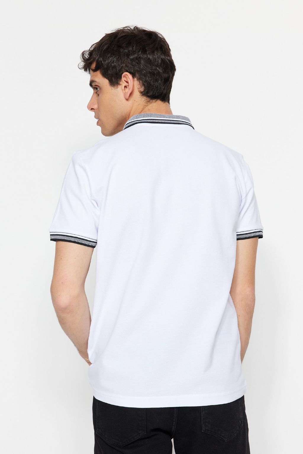 TRENDYOL MAN Siyah Slim/Dar Kesim %100 Pamuklu Polo Yaka T-shirt TMNSS22PO00014 - Trendyolmilla фото 22