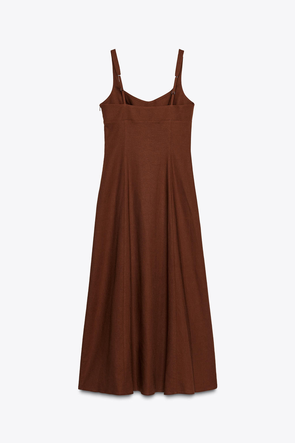 LINEN BLEND MIDI DRESS - Zara фото 17