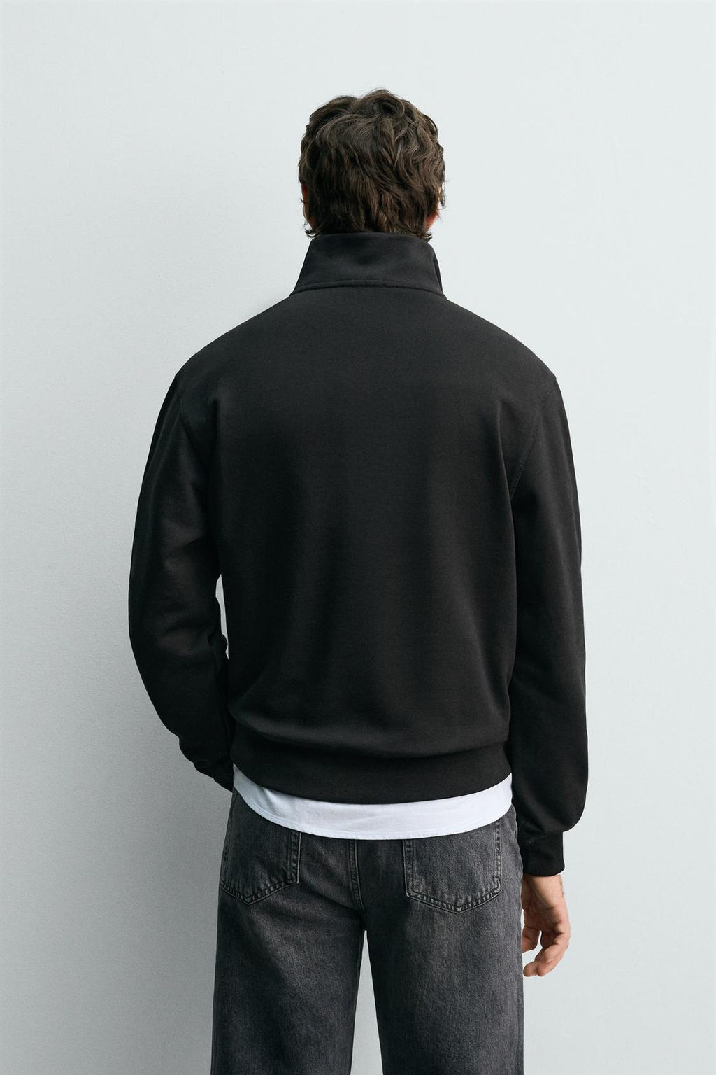 BASIC QUARTER-ZIP SWEATSHIRT - Zara фото 10