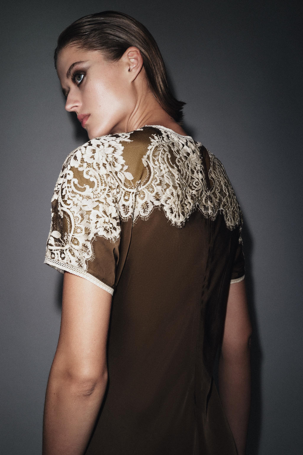 ZW COLLECTION LIMITED EDITION SATIN LACE DRESS - Zara фото 7