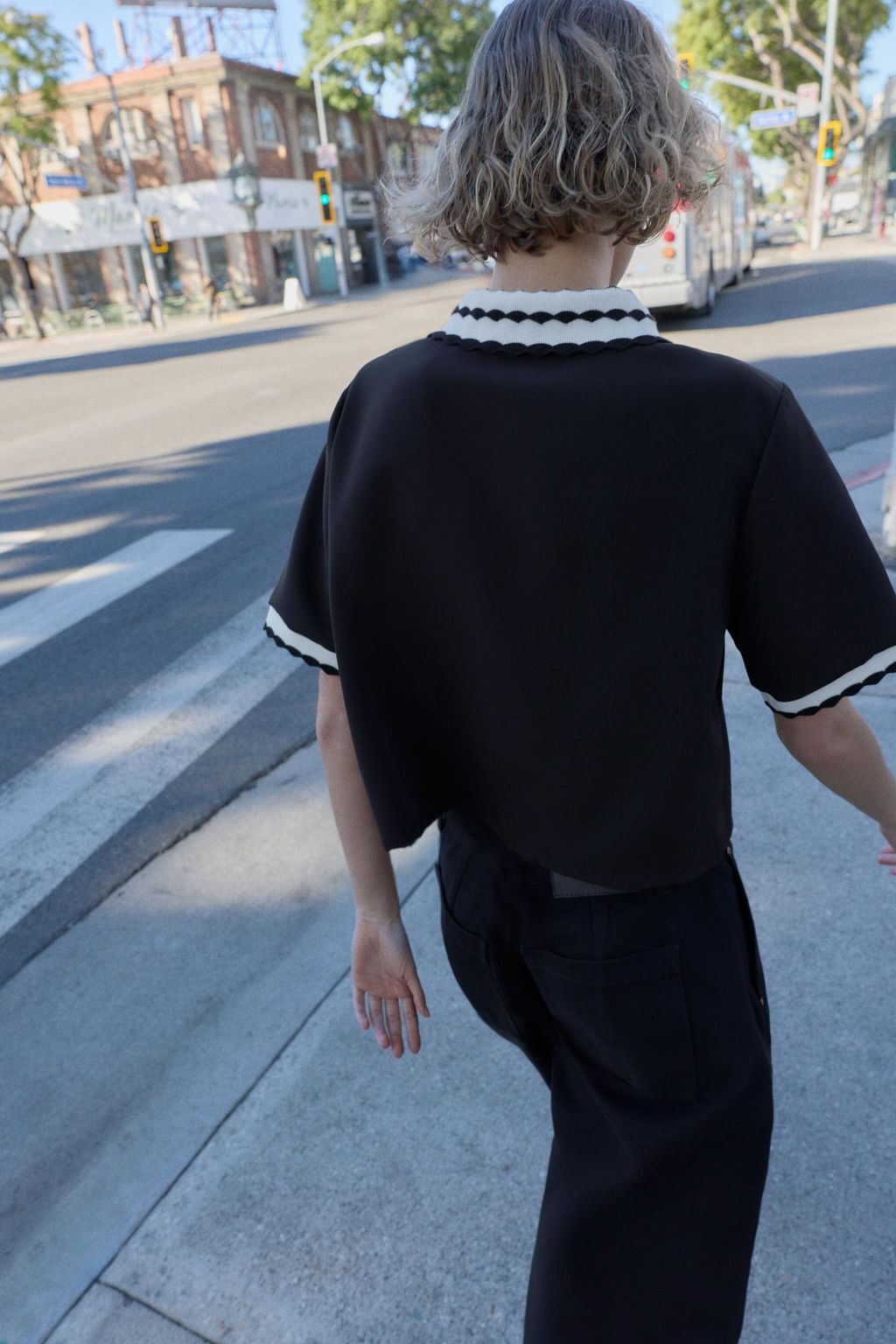 CONTRAST POLO TOP - Zara фото 3