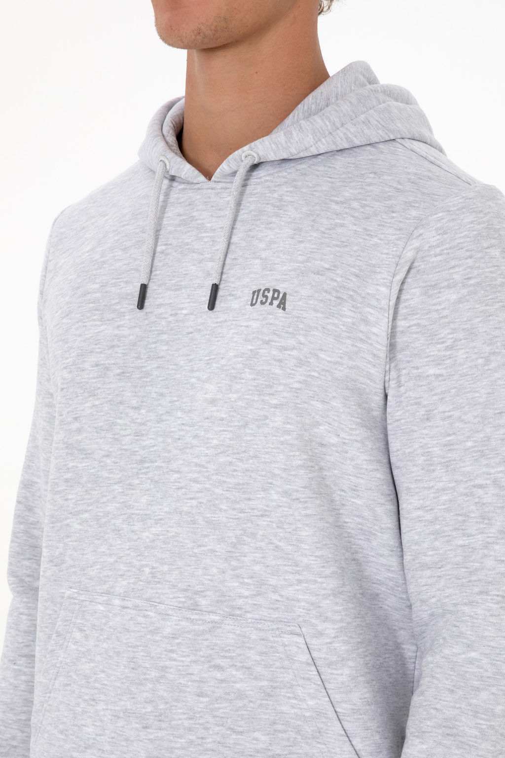 Erkek Regular Fit Kap__onlu _ardonlu A__k Gri Basic Sweatshirt - U.s. polo assn фото 7