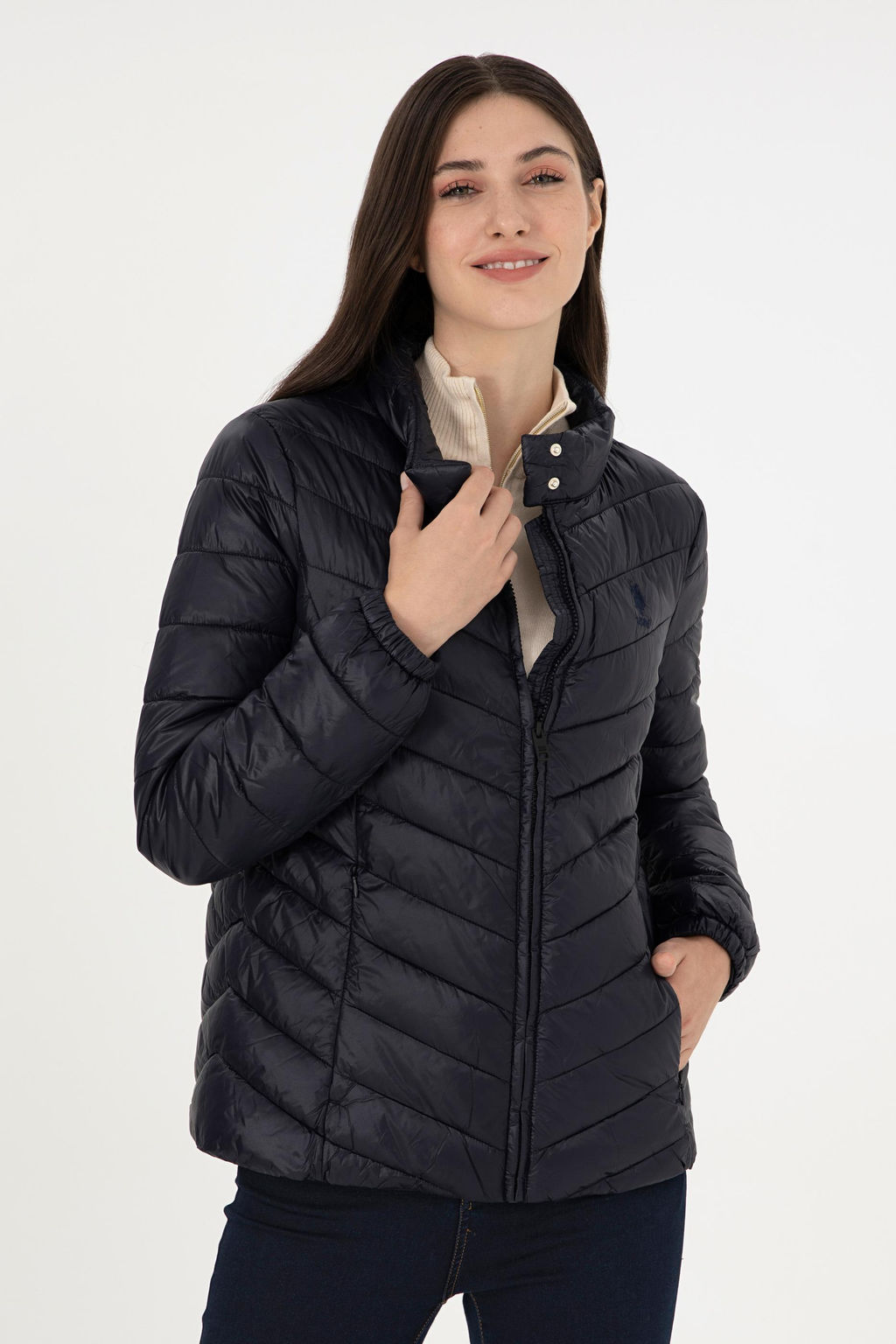 Женское темно-синее пальто Неожиданная скидка в корзине