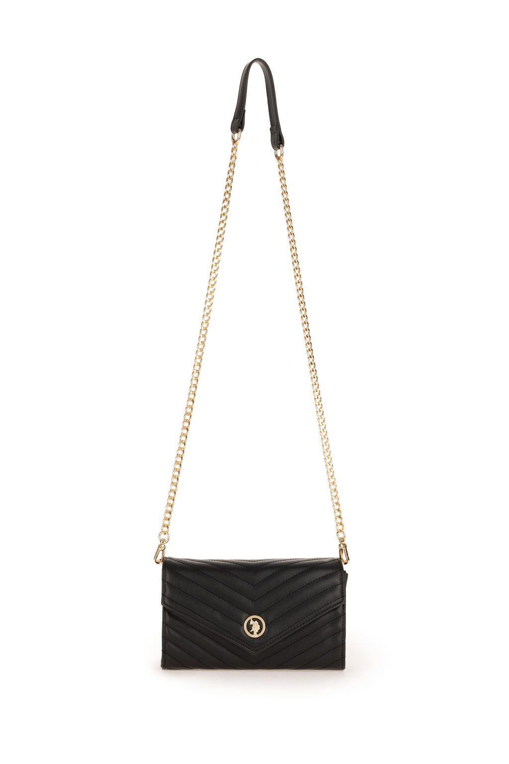 Женская черная сумка через плечо с ремешком-цепочкой Неожиданная скидка в корзине - U.s. polo assn фото 6