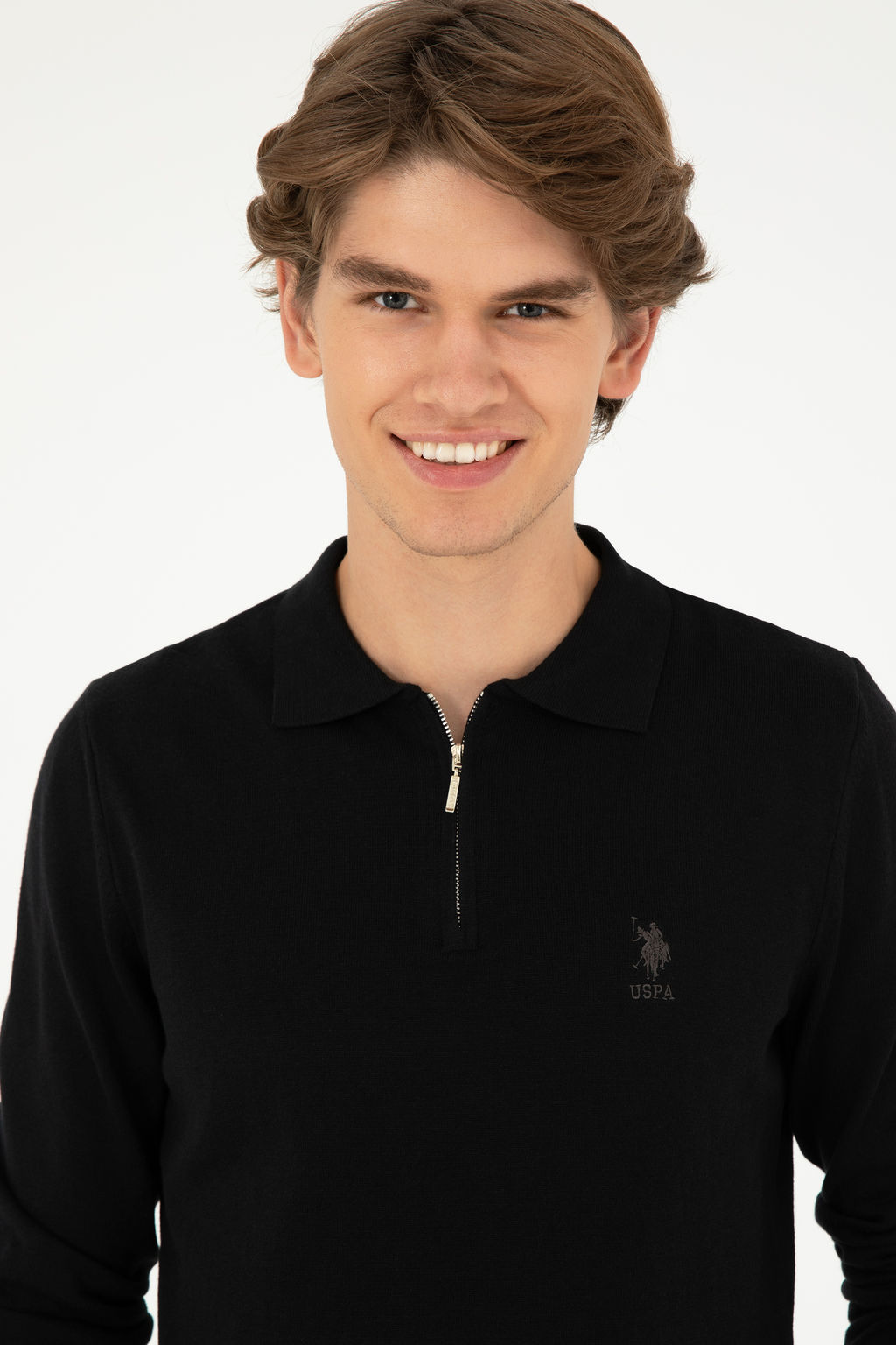 Свитер мужской U.S. Polo Assn черный вискоза с хлопком  фото 9