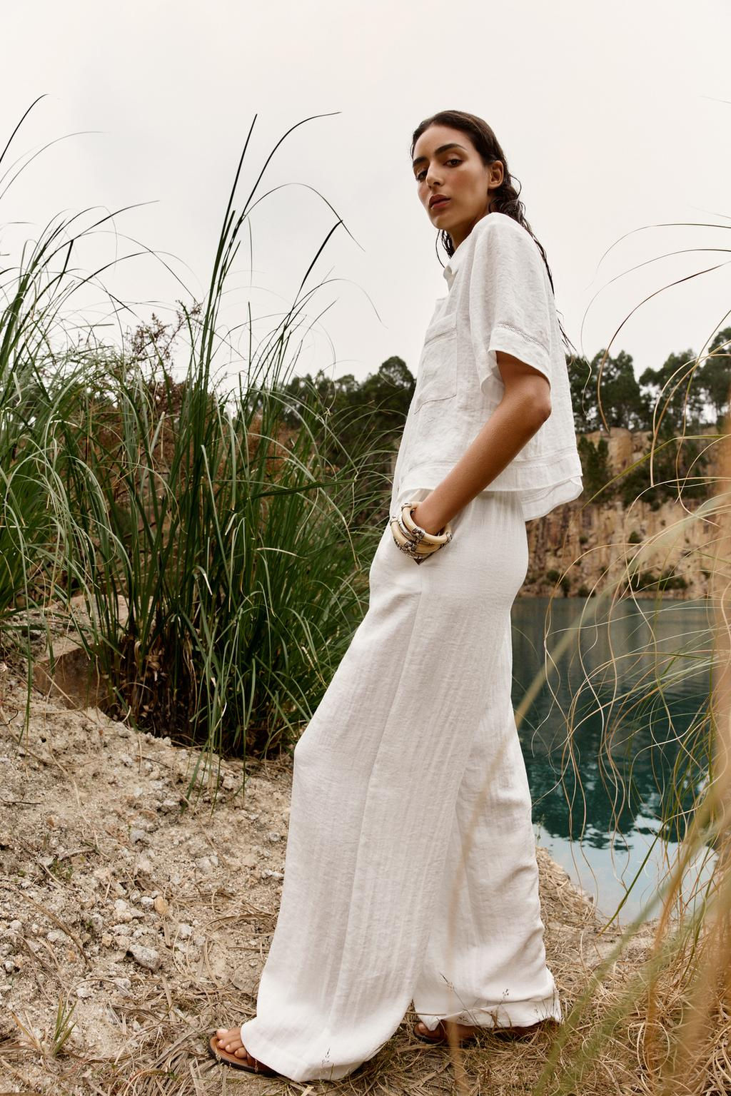 HEMSTITCH SHORT SHIRT - Zara фото 4