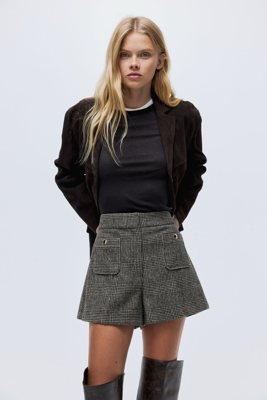 Pantal?n corto sastre de talle alto - H&m фото 5