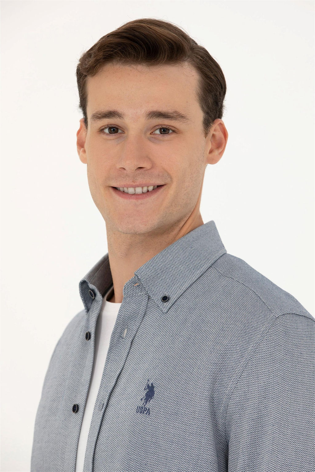 Мужская рубашка Saks с длинным рукавом - U.s. polo assn фото 2