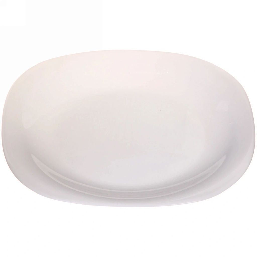 Тарелка "White magic" 25,5*25,5см стеклокерамика мягкий квадрат