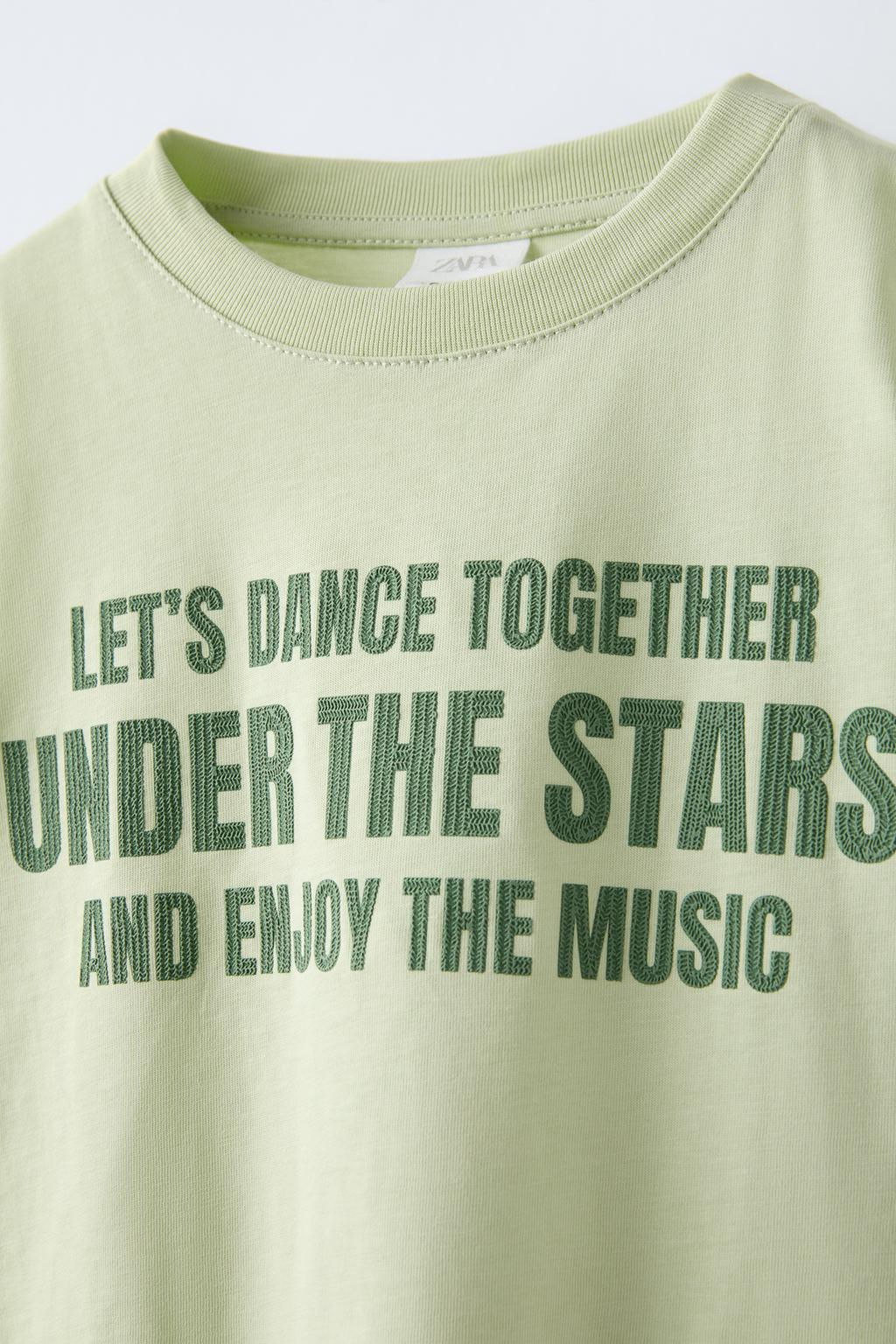 RAISED SLOGAN T-SHIRT - Zara фото 3