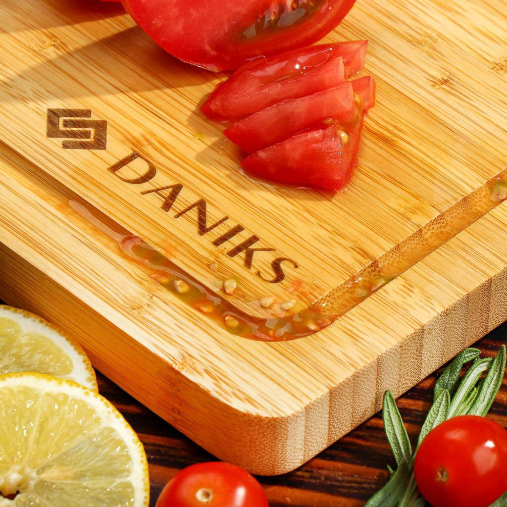 Доска разделочная бамбук, 42х30х2 см, прямоугольная, Daniks, H-1717XL (453795) /DANIKS/  фото 10