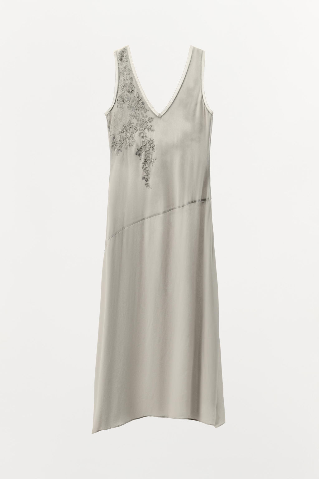 GEORGETTE DRESS WITH EMBROIDERY AND BEADS - Zara фото 7