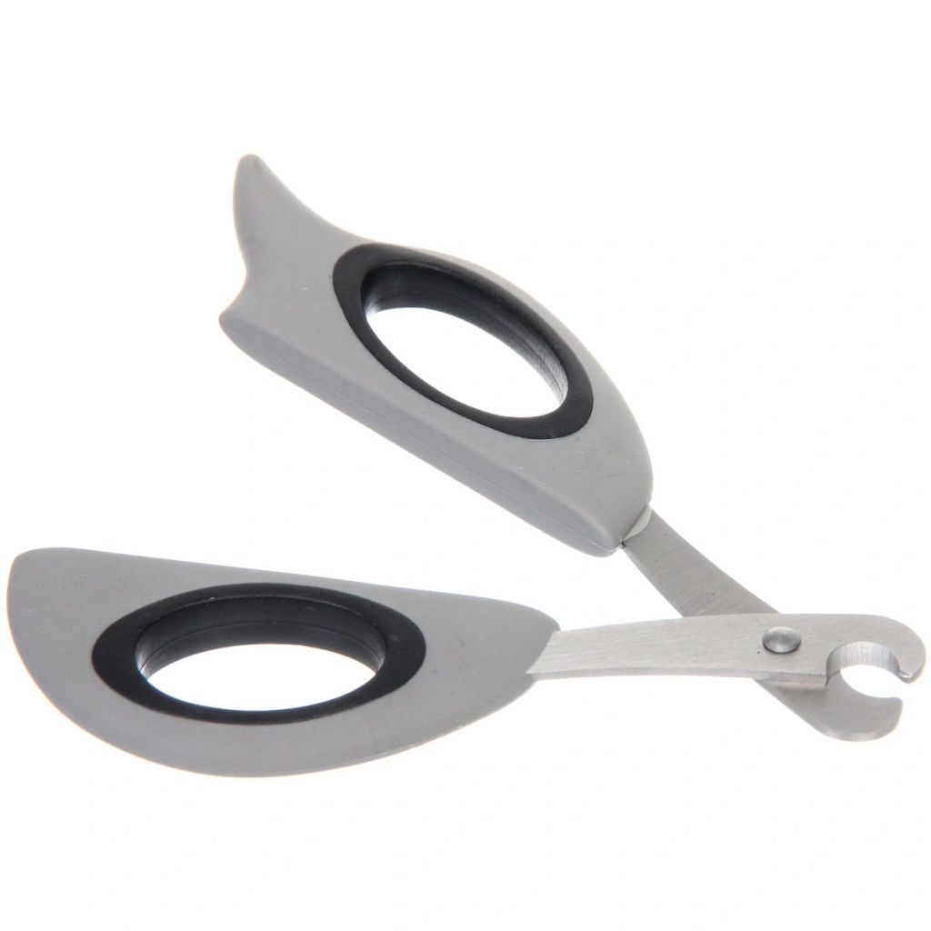 Цена за 2 шт. Когтерез с упором для пальца для животных "ПРЕМИУМ - МОЙ БРО", прорезиненная ручка, цвет серый/черный, 7.1*15.3см