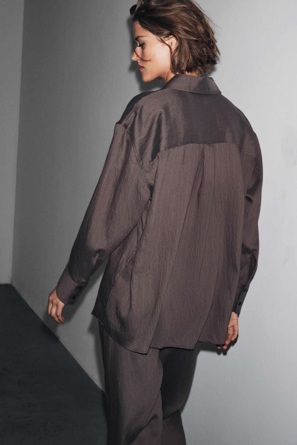 OVERSIZE STRIPED SHIRT ZW COLLECTION - Zara фото 4