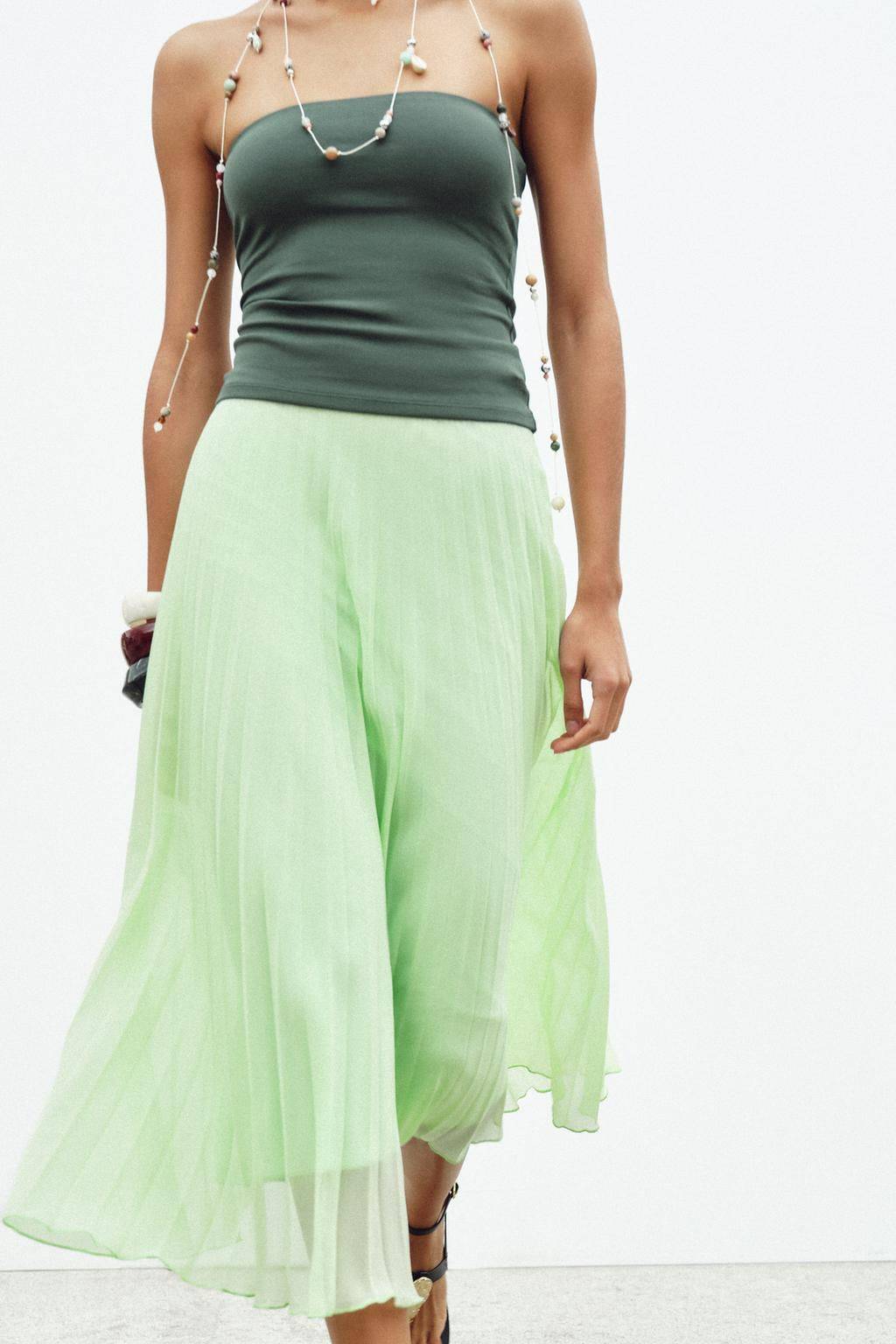 PLEATED MIDI SKIRT - Zara фото 2