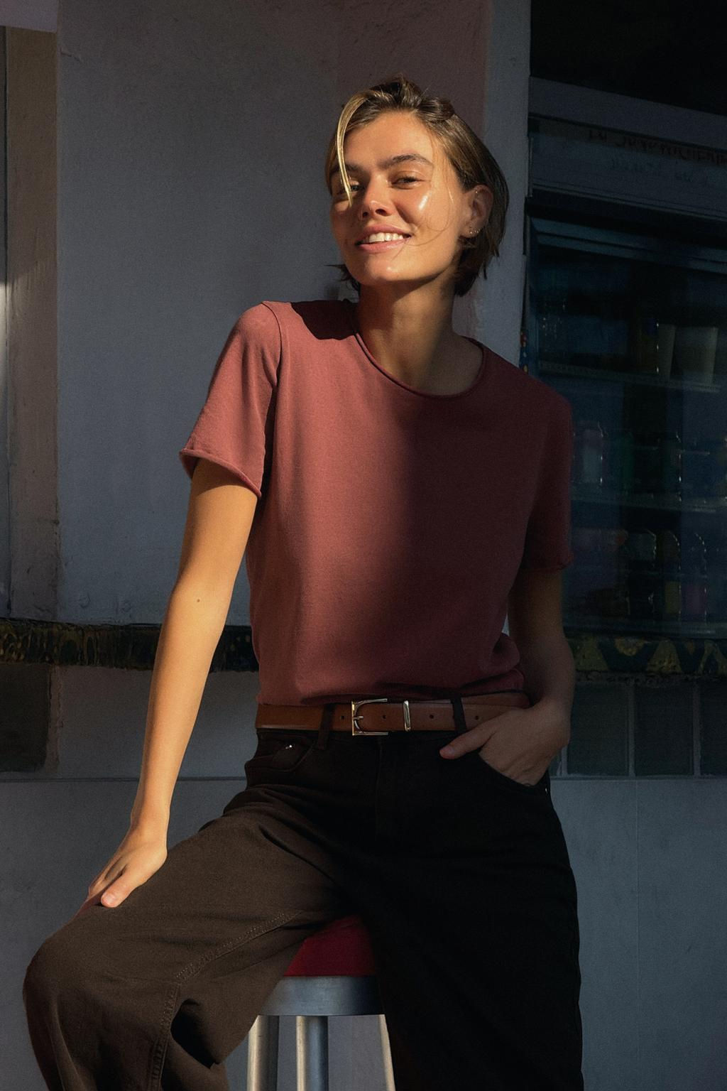 FADED SHORT SLEEVE T-SHIRT - Zara фото 43