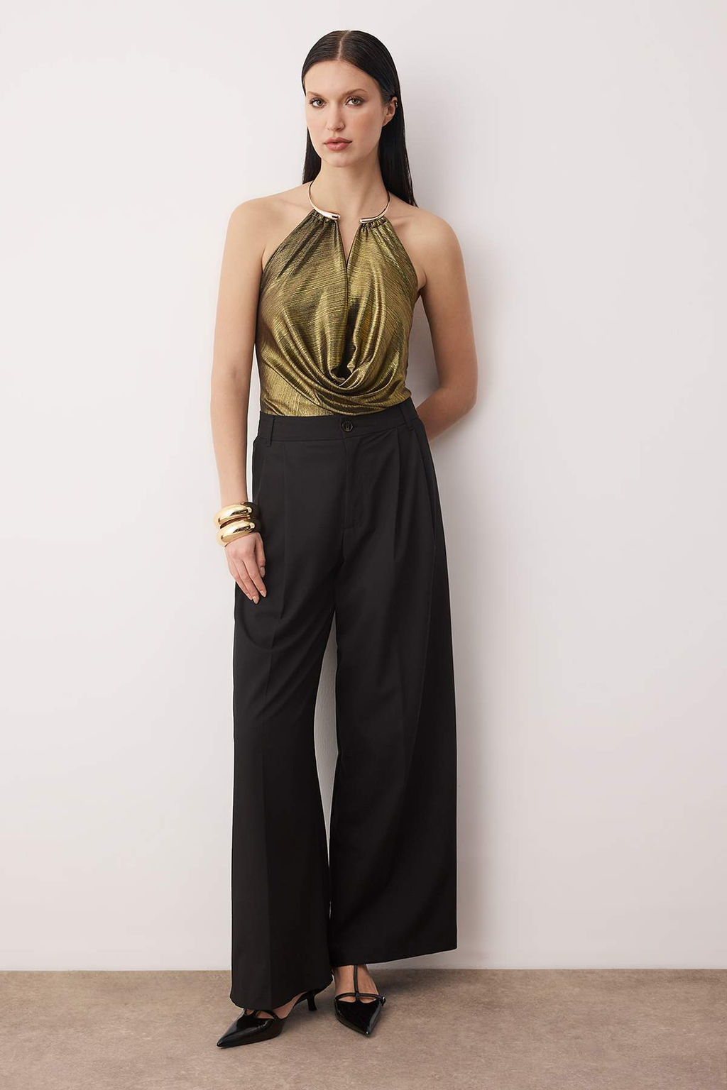 Taba Aksesuar Detayl? Degaje Yaka Orme Party Bluz TPRAW26BZ00062 - Trendyolmilla фото 2