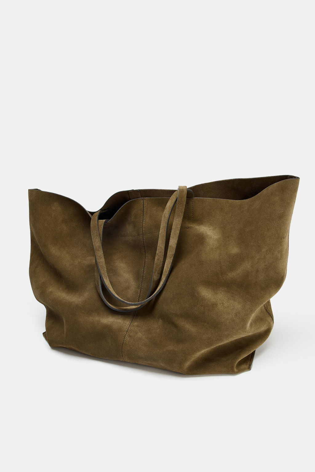 SPLIT SUEDE MAXI TOTE BAG - Zara фото 12
