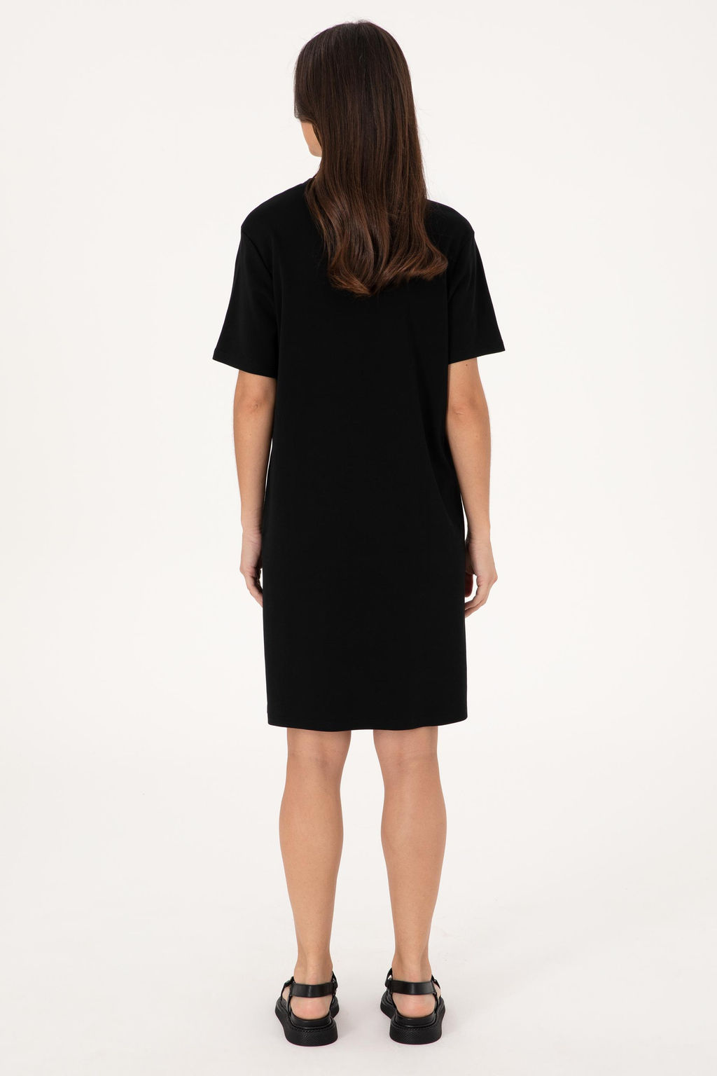 Kad_n Siyah Bisiklet Yaka Mini Boy _rme Elbise Sepette S_rpriz _ndirim - U.s. polo assn фото 4