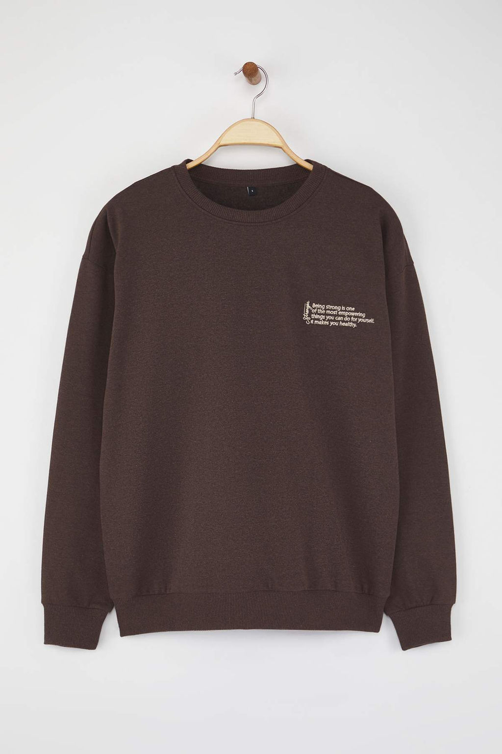 TRENDYOL MAN Antrasit Melanj Oversize/Genis Kesim Uzun Kol Hayvan Nak?sl? Sweatshirt TMNAW24SW00164 - Trendyolmilla фото 28