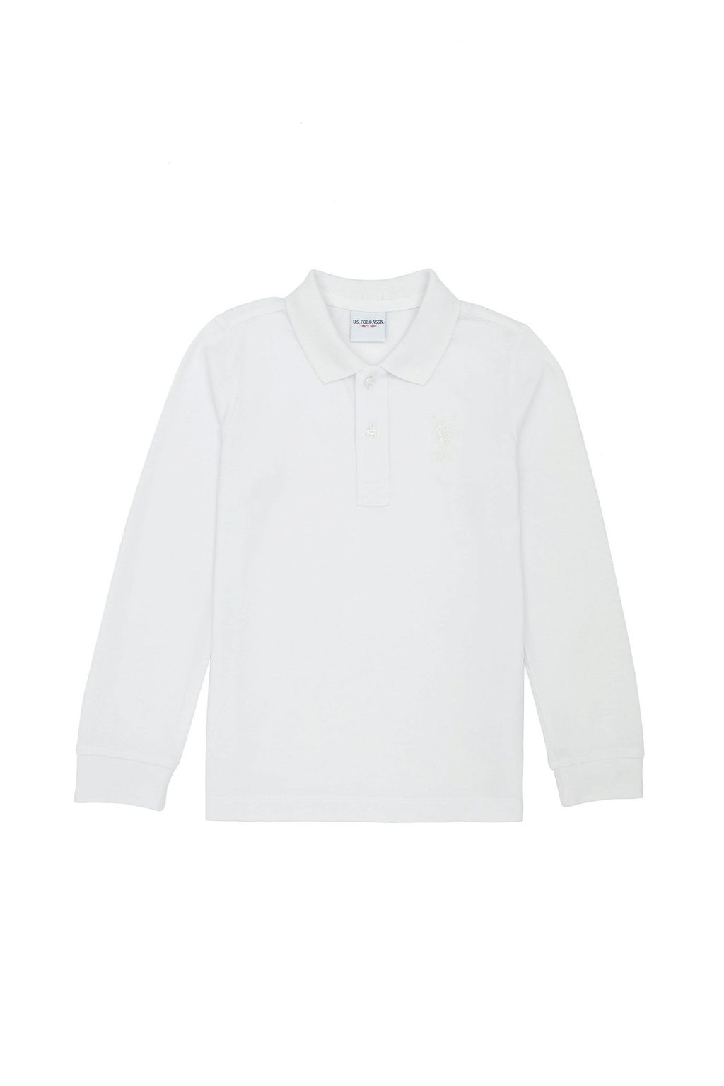U. S. Polo Assn / Белый базовый свитшот с воротником-поло для мальчиков - U.s. polo assn фото 3