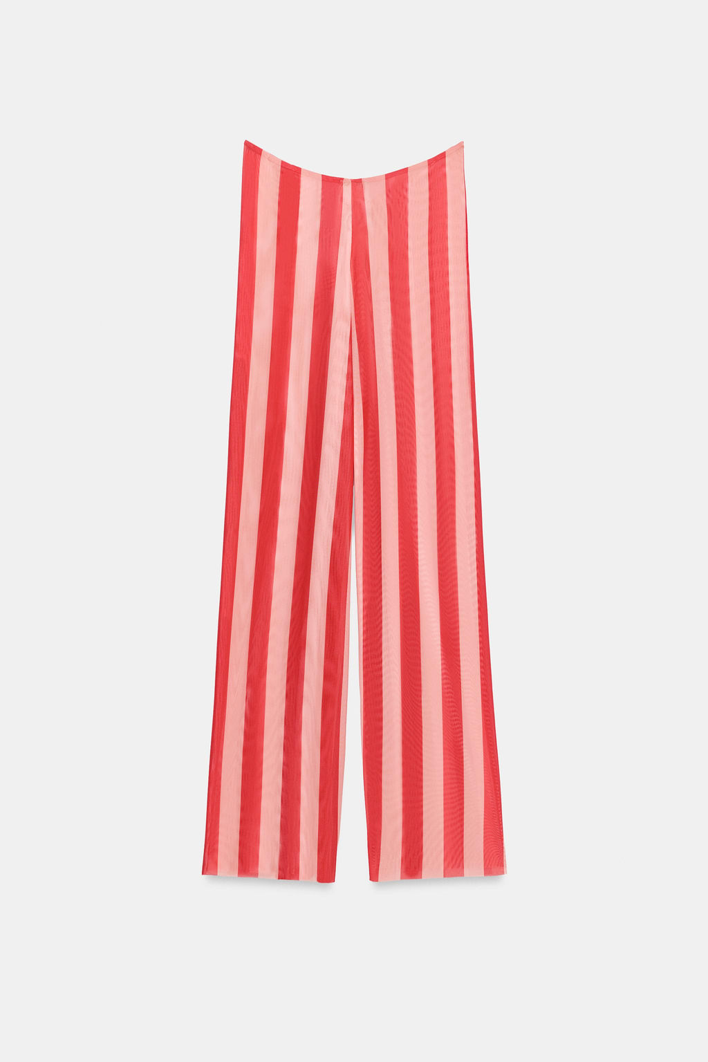 PANTAL?N PAREO TUL ESTAMPADO RAYAS / Rojo / Coral