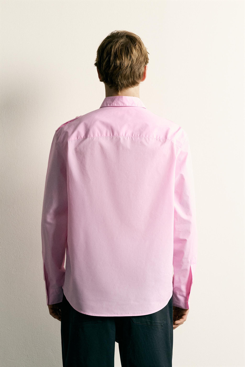 CAMISA RELAXED FIT TRABILLAS / Rosa - Zara фото 3