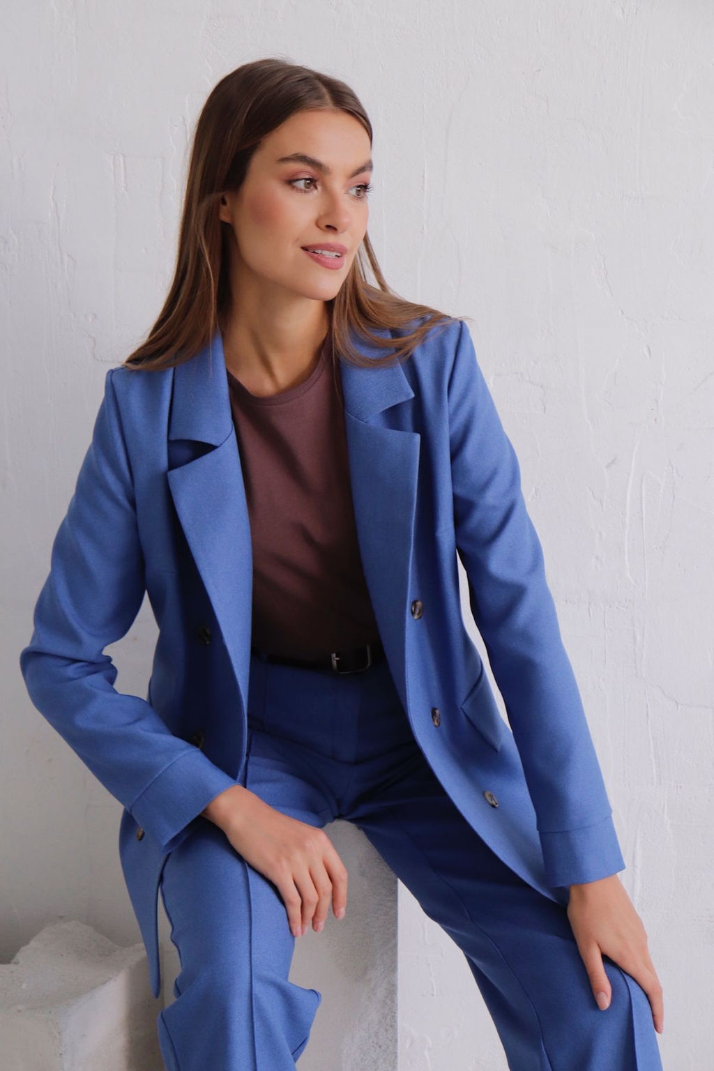 11834 Брюки со стрелками голубые - Martichelli фото 4