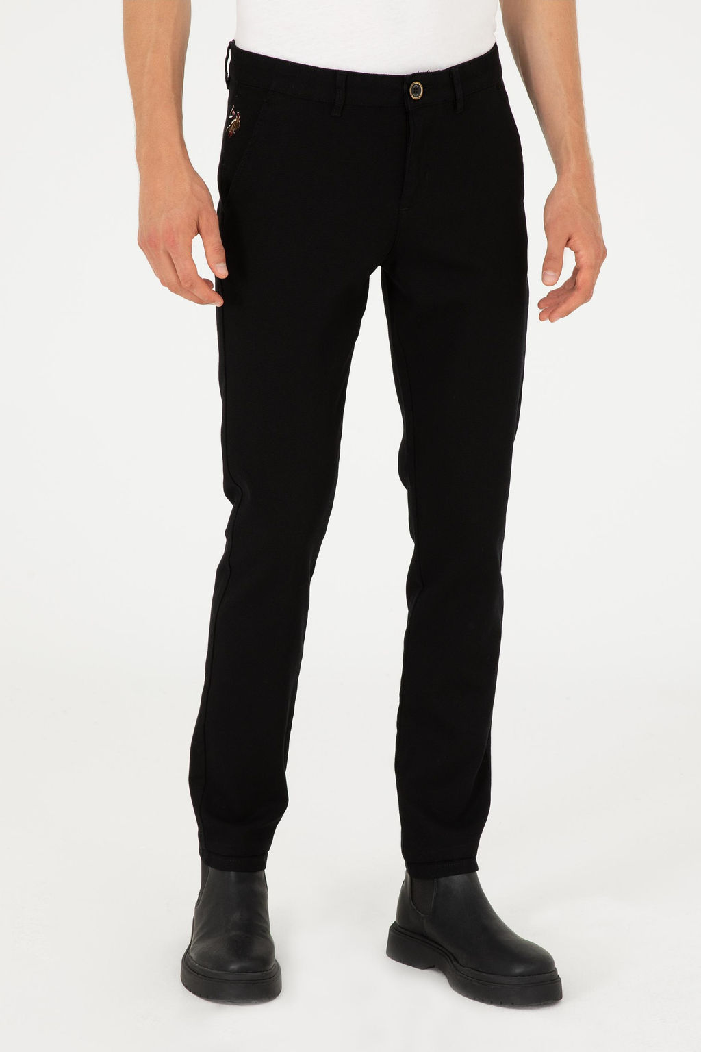 Мужские черные брюки из плотной ткани/чиносы Неожиданная скидка в корзине - U.s. polo assn фото 2