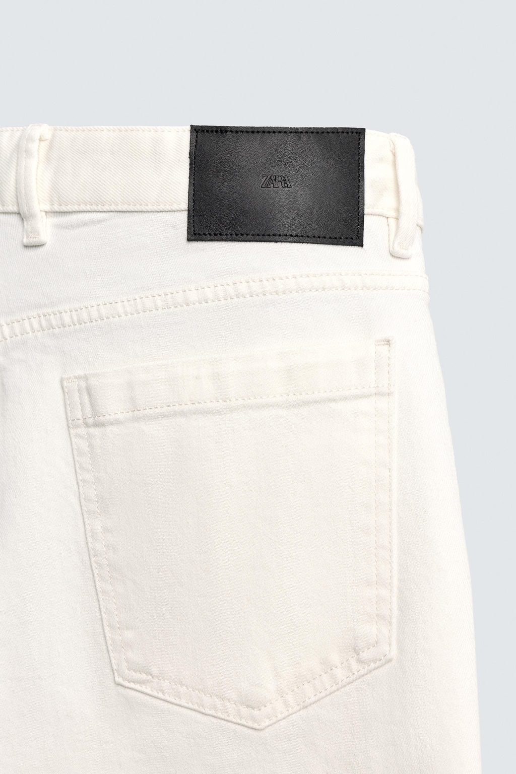 PANTAL?N STRAIGHT FIT TIRO BAJO / Blanco roto - Zara фото 10