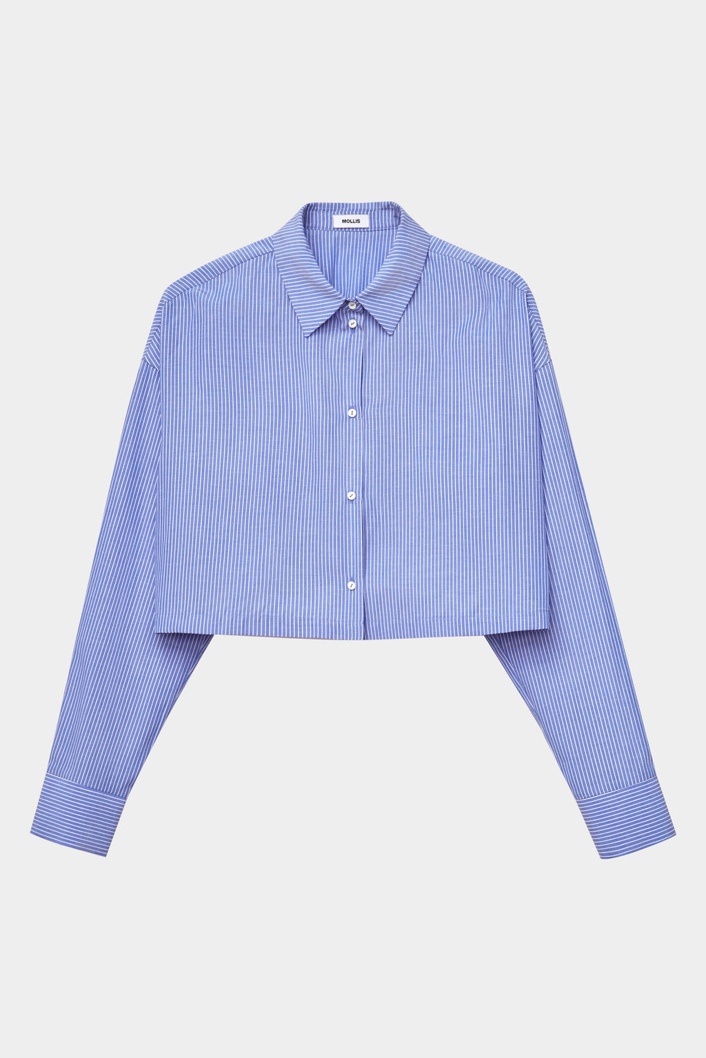 Рубашка укороченная в полоску - Mollis фото 6
