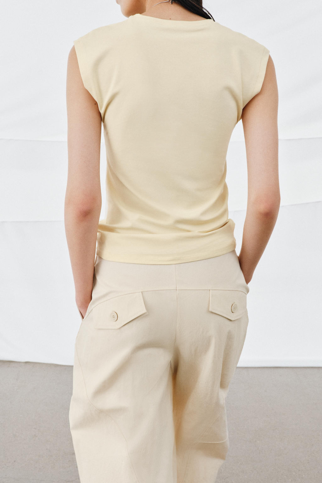 CAMISETA CON ALGOD?N / Amarillo pastel - Zara фото 3