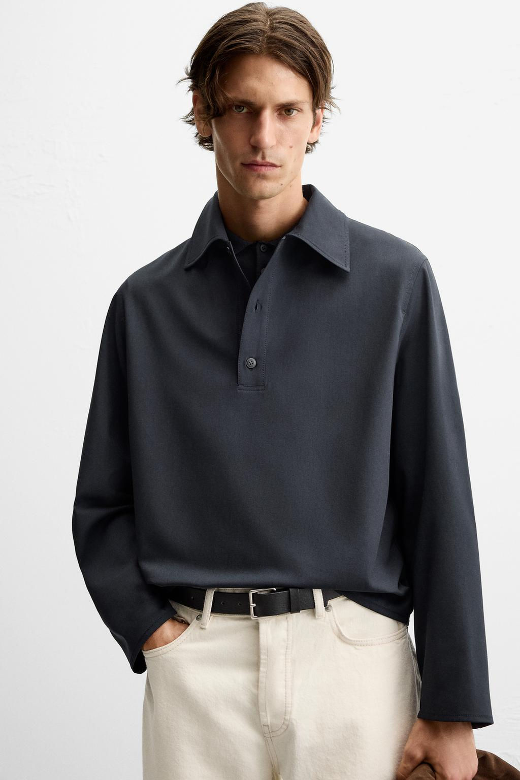 WOOL BLEND POLO SHIRT - Zara фото 5