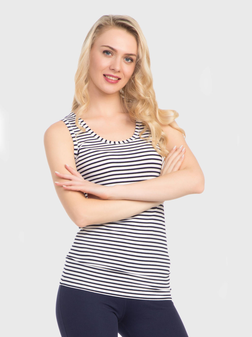 CONTE Джемпер женский LD 731 белый-синий - Conte elegant фото 2