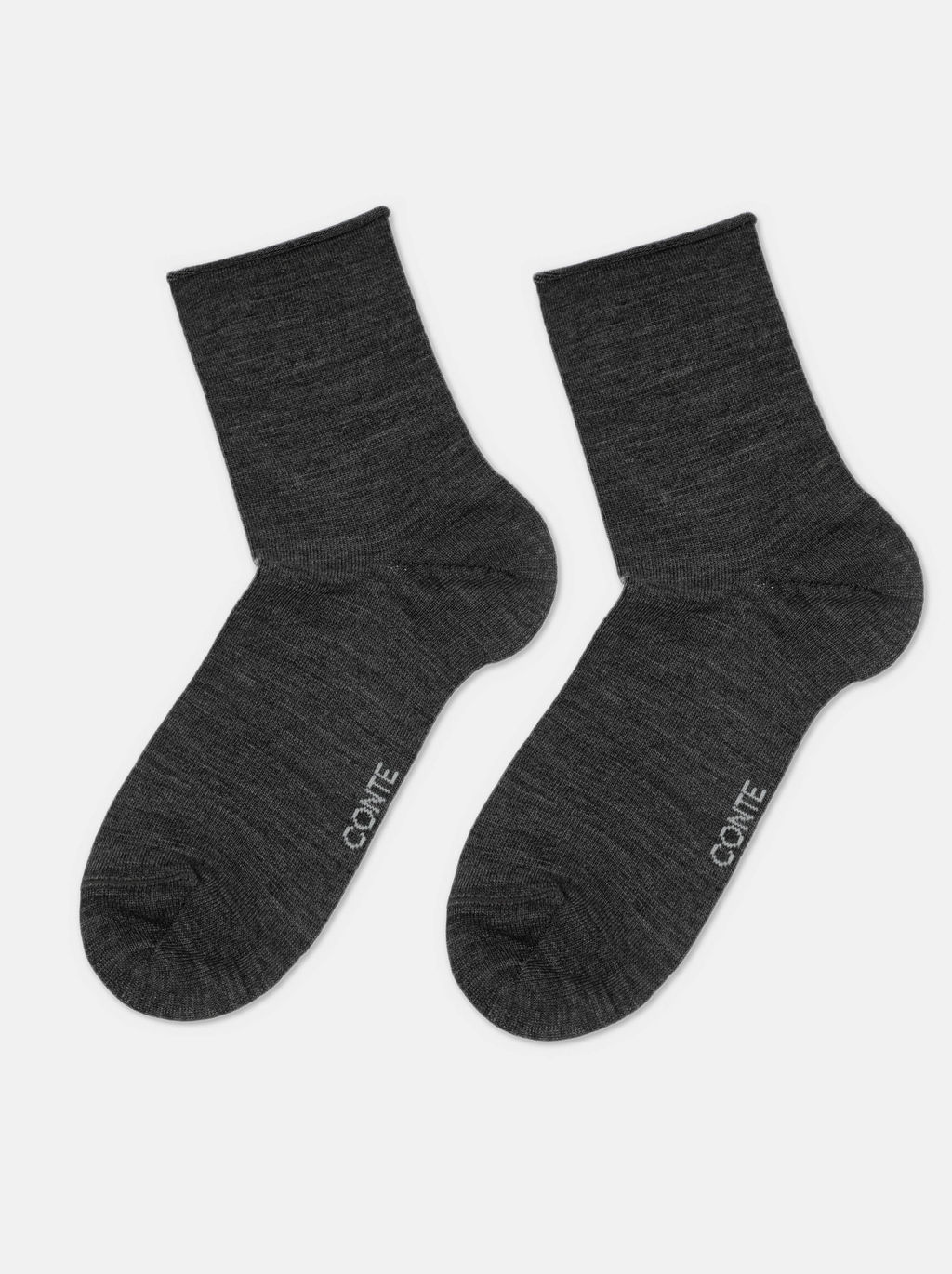 Цена за 2 пары. Носки Удлиненные CONTE COMFORT Удлиненные теплые носки с шерстью темно-серый - Conte elegant фото 6