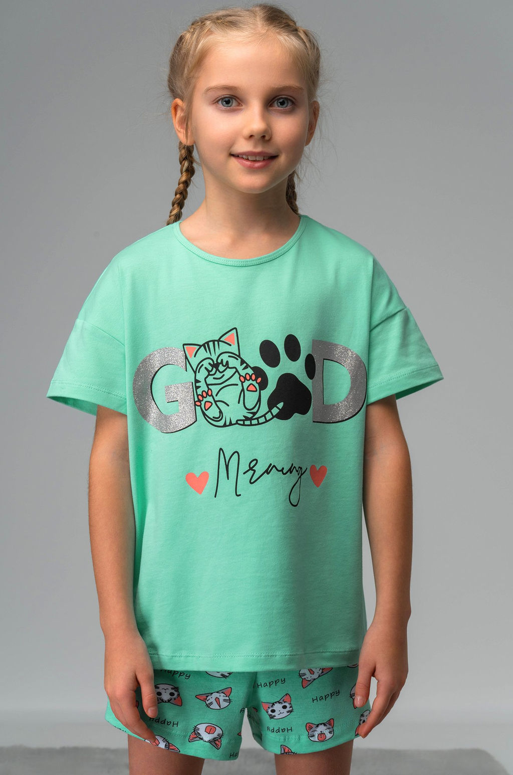 Пижама для девочки с шортами Bonito  фото 9