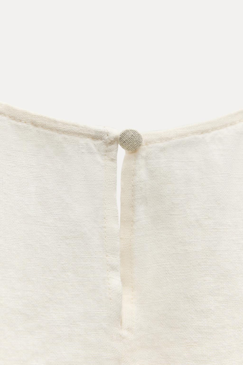 ZW COLLECTION 100% LINEN TOP WITH TIES - Zara фото 26