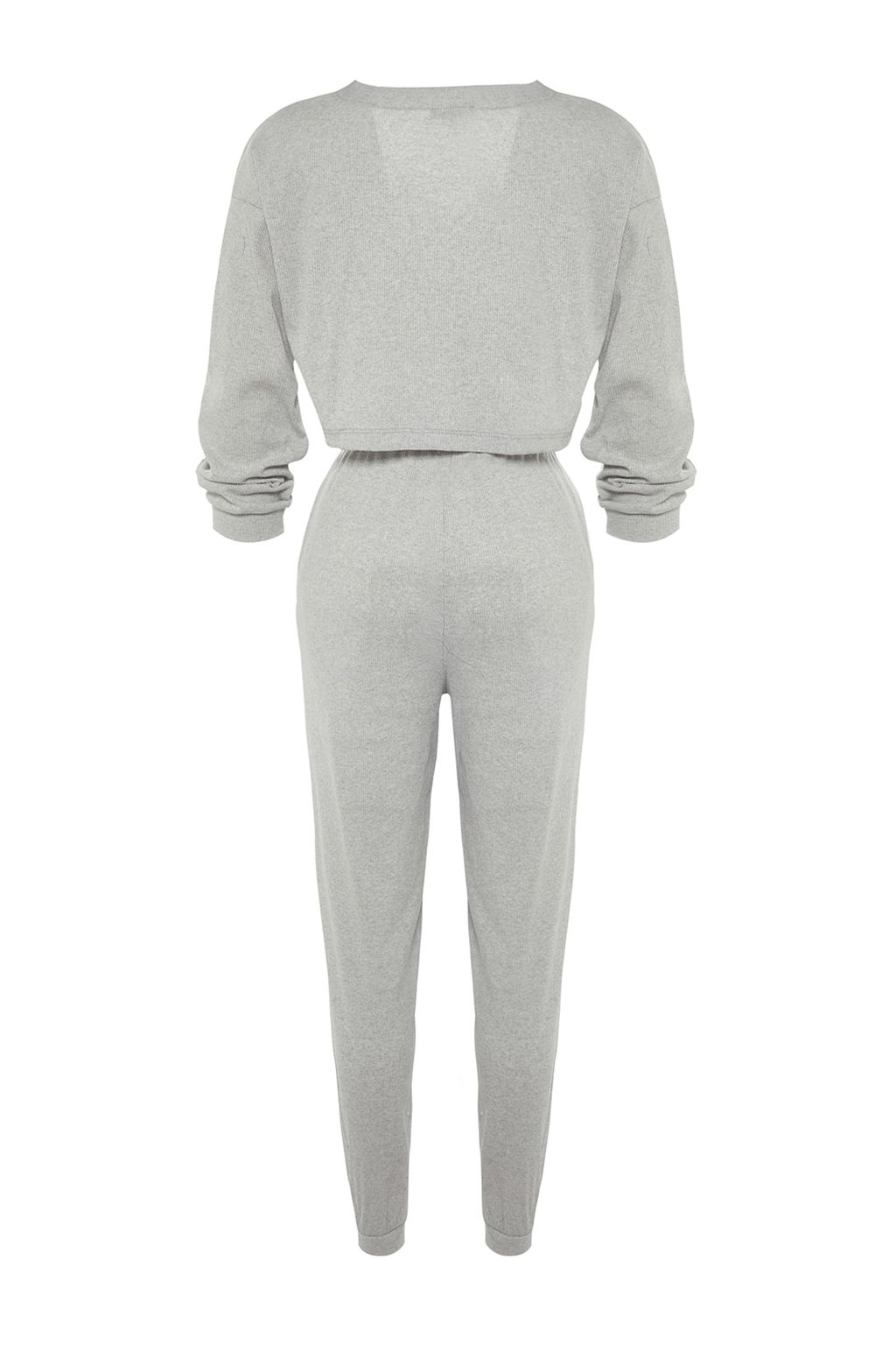 Trendyolmilla Pembe Fitilli Pamuklu Nak?sl? Orme Pijama Tak?m? THMAW22PT0511 фото 8