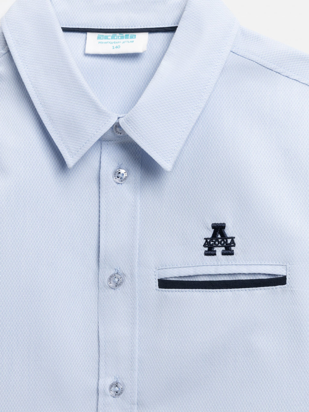 ACOOLA / Сорочка верхняя детская для мальчиков Vasiliy голубой фото 4