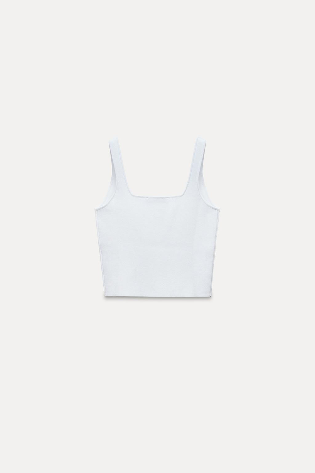 PLAIN KNIT CROP TOP - Zara фото 3