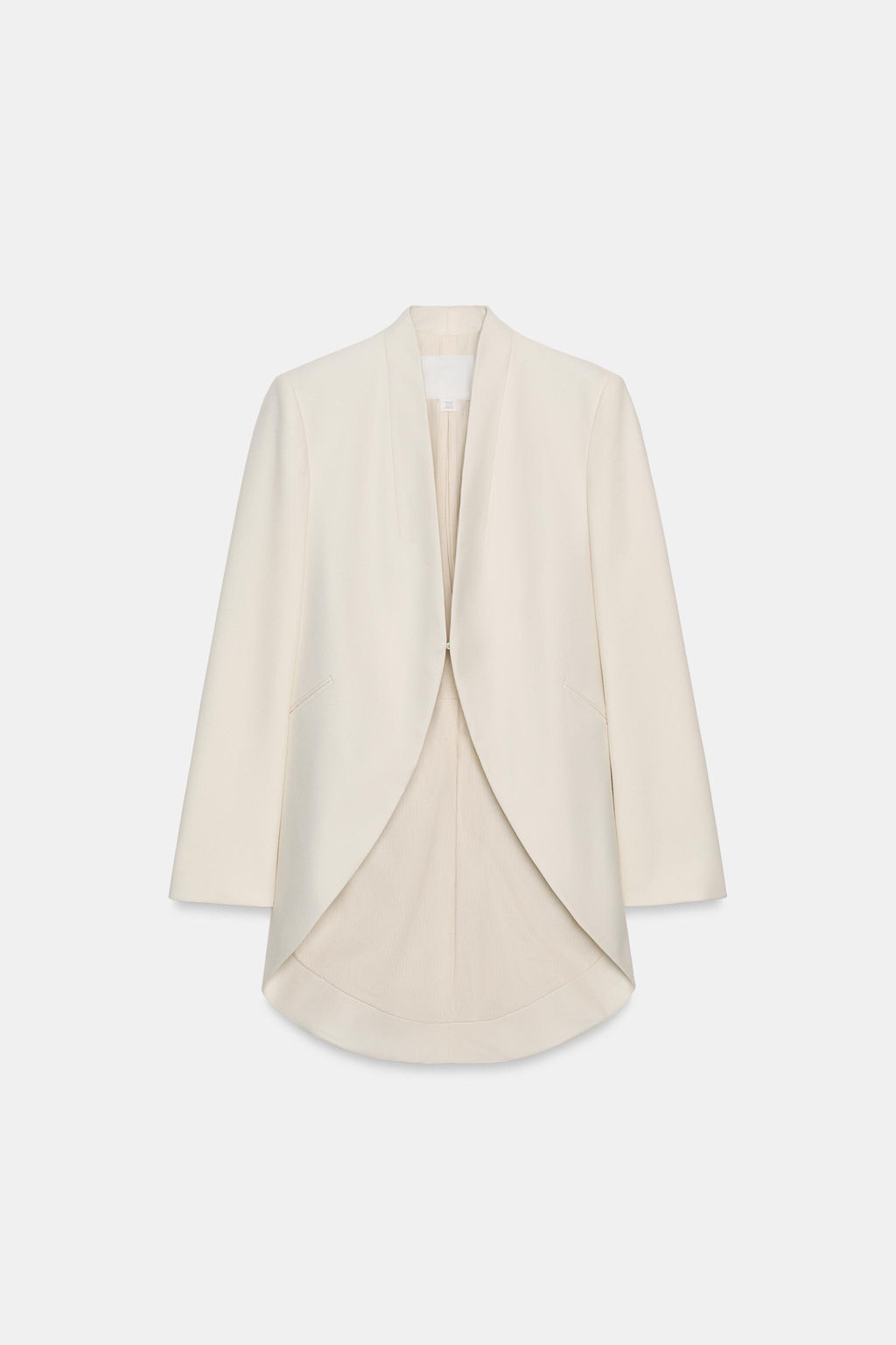 BLAZER LARGA SIN SOLAPA ZW COLLECTION / Beige claro - Zara фото 8