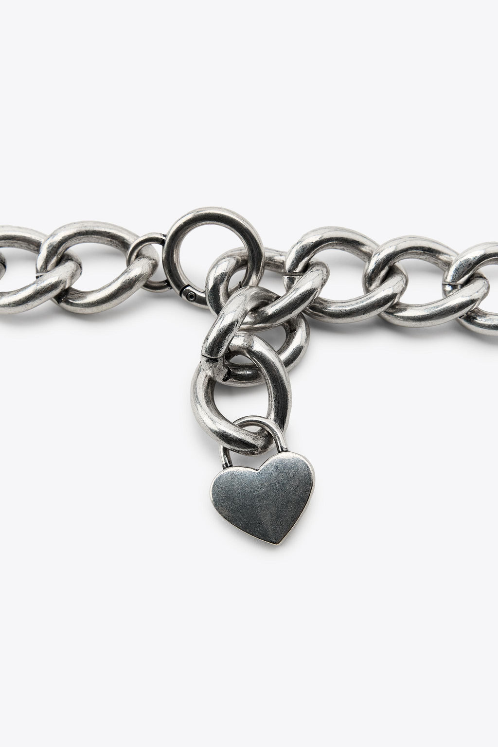 LEATHER CONTRAST CHAIN BELT - Zara фото 2