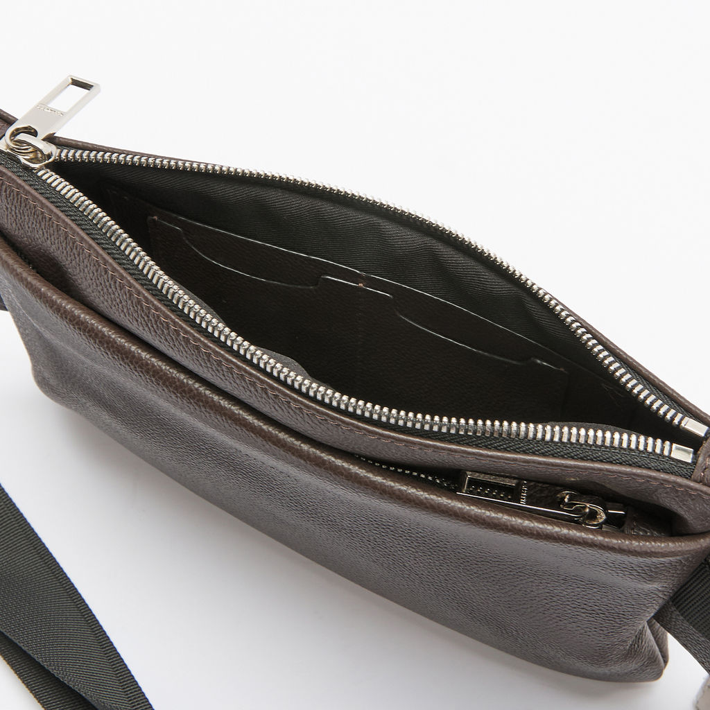 Мужская поясная сумка CALZETTI ADAM L Артикул 2435957, темно-коричневый  фото 6