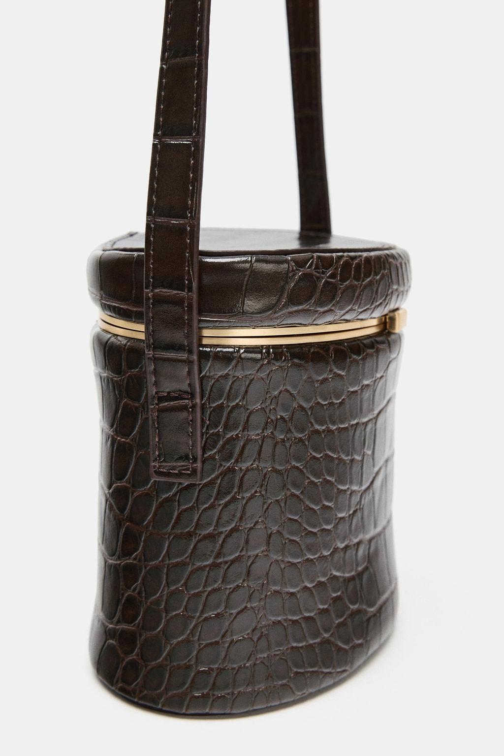 BOLSO R?GIDO EFECTO RELIEVE / Marr?n - Zara фото 4