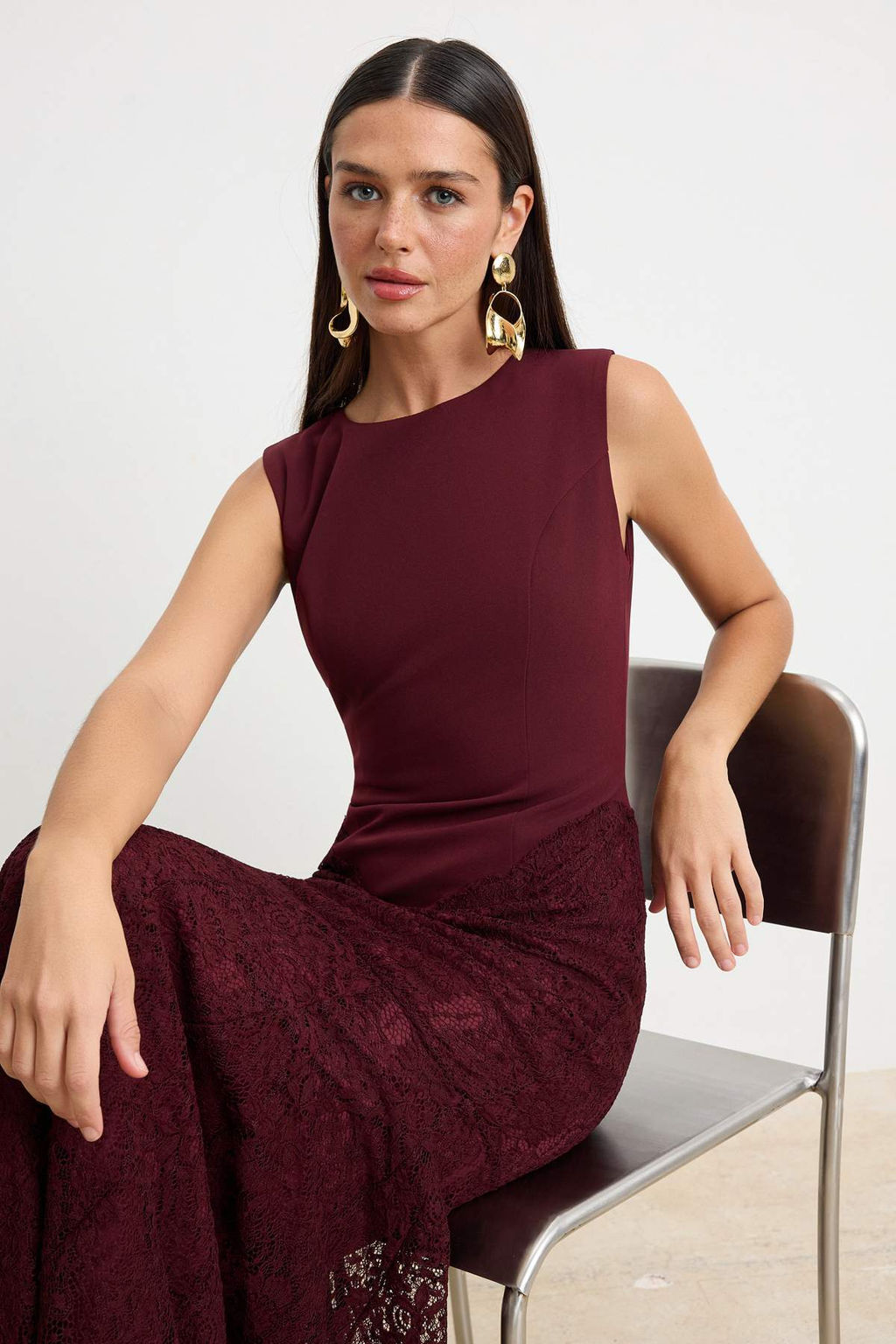 Siyah Duz Dantel Detayl? Dokuma Dantel Maxi Abiye & Mezuniyet Elbisesi - Trendyolmilla фото 7