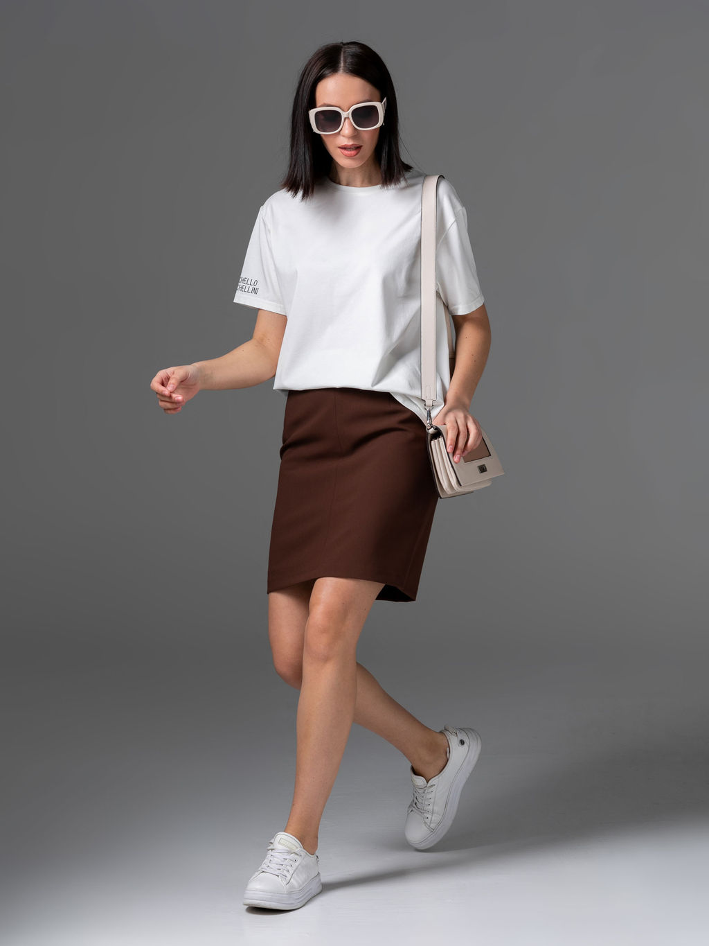 Прямая юбка мини