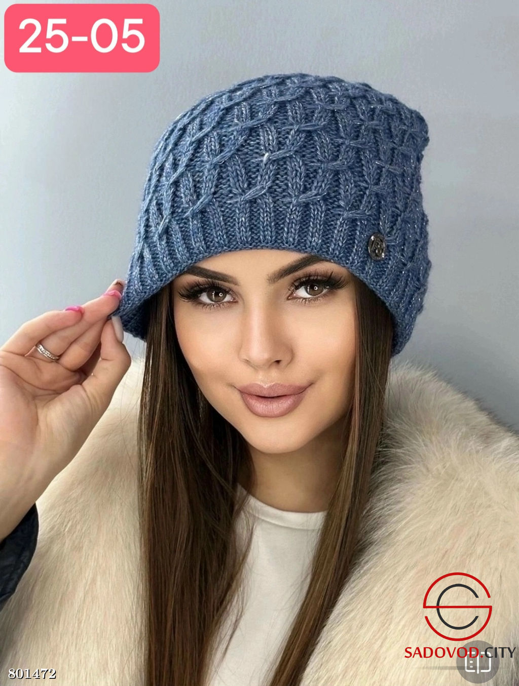 шапка женская с двойным флисов внутри - Bruno фото 4