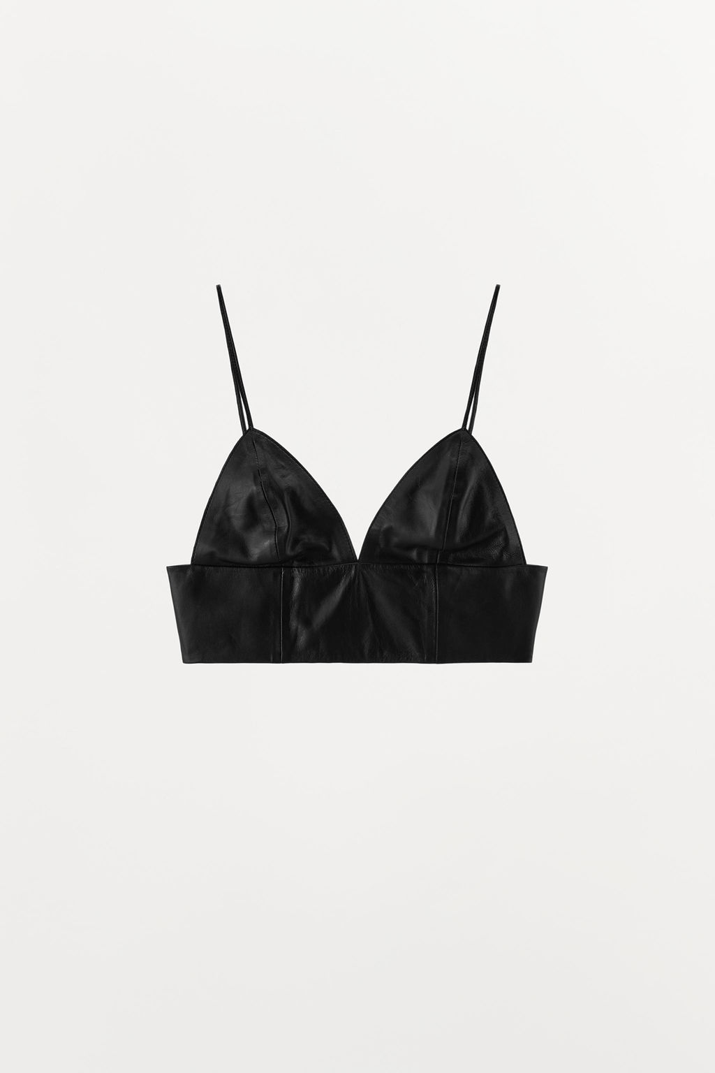 LEATHER TRIANGLE TOP - Zara фото 5